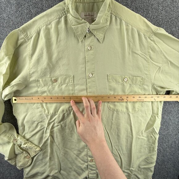 Ermenegildo Zegna All Tencel Italy Large Green Pocket Italian Shirt Long Sleeve - Picture 5 of 16